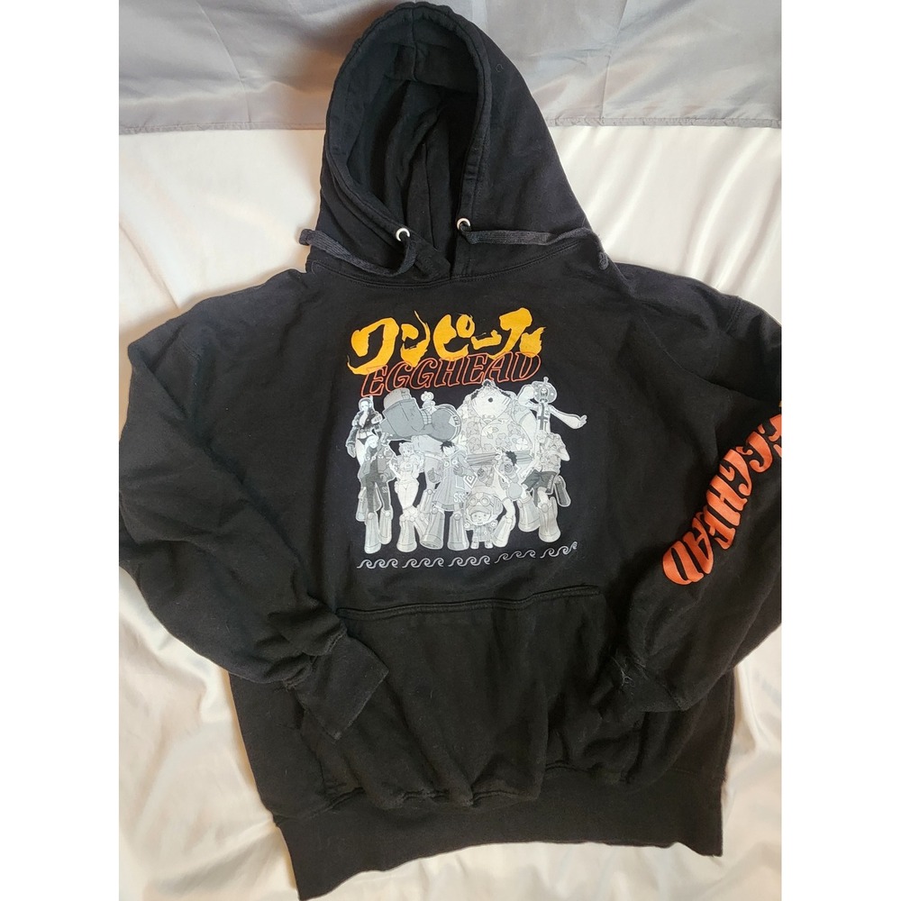 One Piece Egghead Island Arc Hoodie Straw Hat Crew Black Hot Topic Anime Large